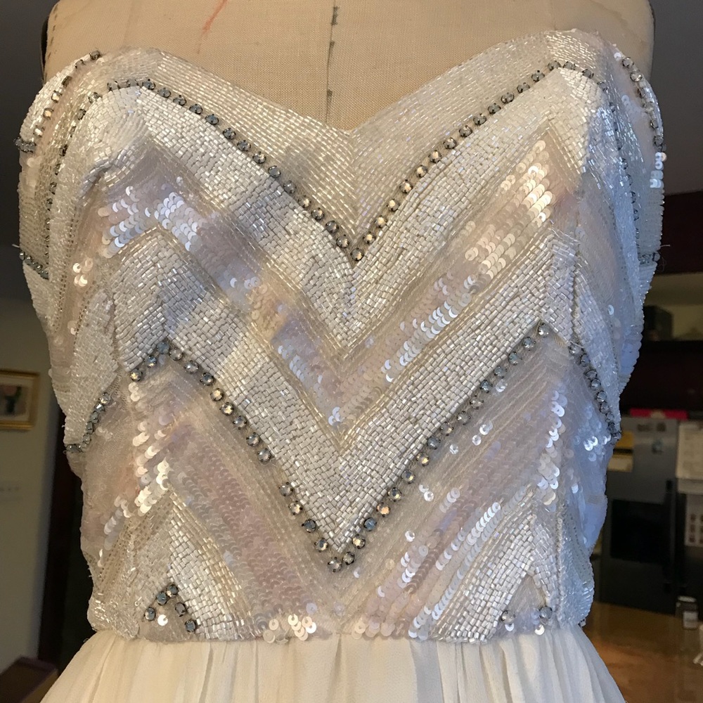 SOLD Hayley Paige Charlie Designer Sequin Gown - Picture 7 of 8